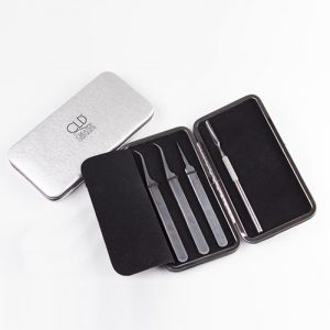 PROFESIONAL TWEEZER SET BLACK